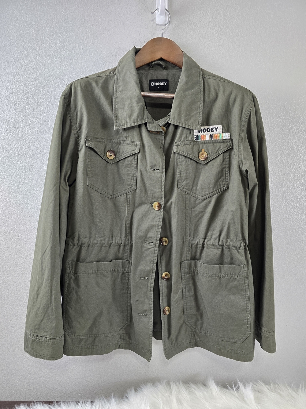 Hooey Olive Green Shirt Jacket
